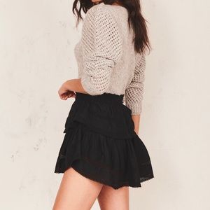 LoveShackFancy Black Ruffle Mini Sz P